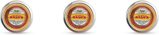 Rawleigh Antiseptic Yellow Salve Small Tin: 0.96 oz, Natural, Multi-Purpose Ointment Soothes Skin Cuts, Bruises, Irritations, with Turpentine, Phenol, Cottonseed Oil, Original Formula - Pack of 3