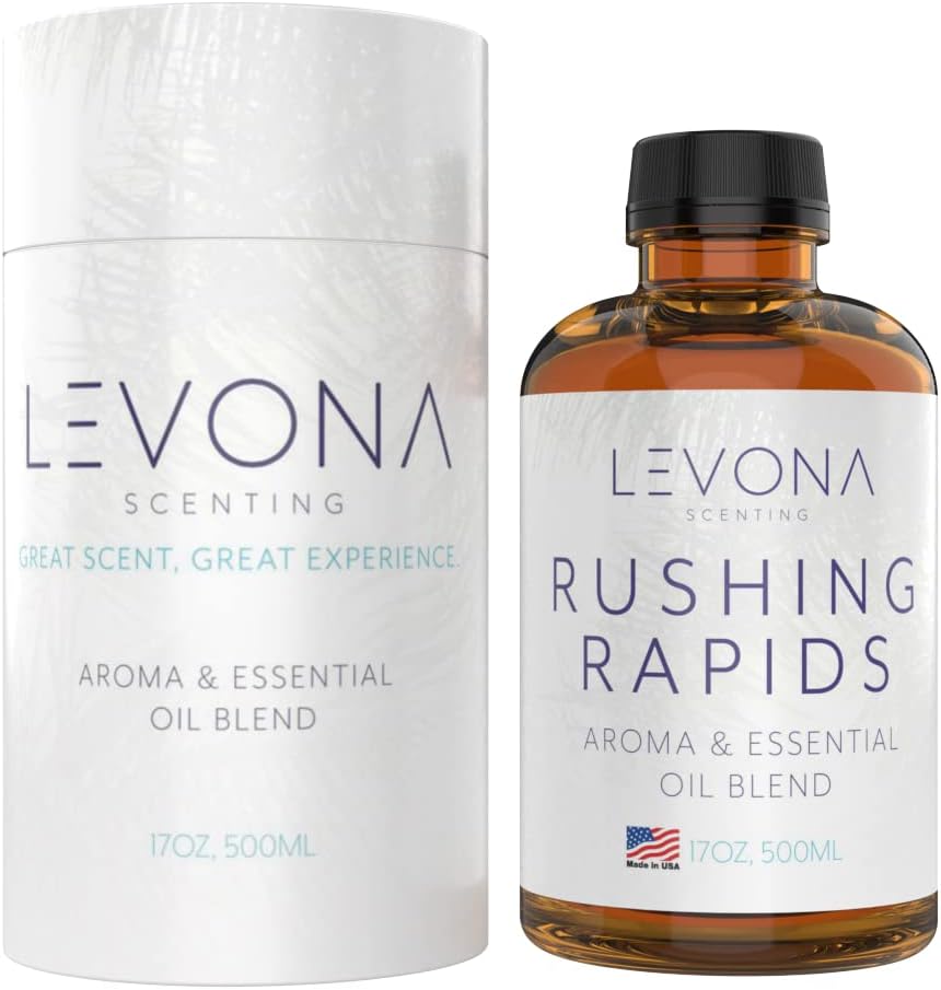Levona Scent Essential Oils For Diffusers For Home: Hotel and Home Luxury Scents Oils For Diffuser - Rushing Rapids Scented Oil With Citrus Essential Oils And A Touch Of Vanilla Fragrance Oil - 500 Ml