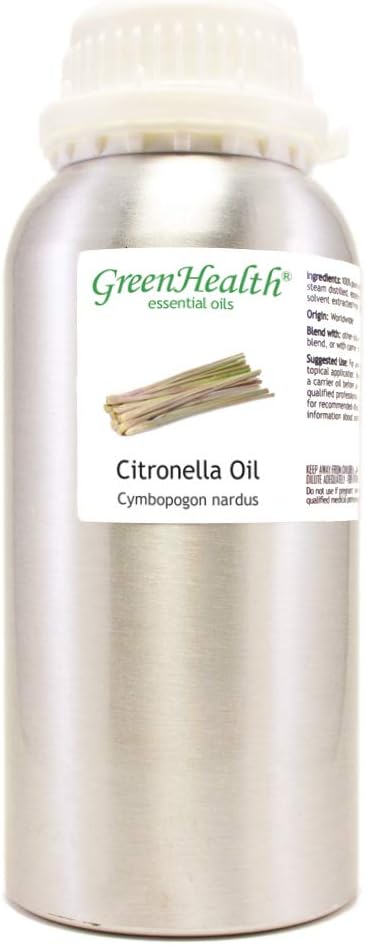 2 Bottles - 16 fl oz Citronella Essential Oil (100% Pure & Uncut), Aluminum Bottle - GreenHealth