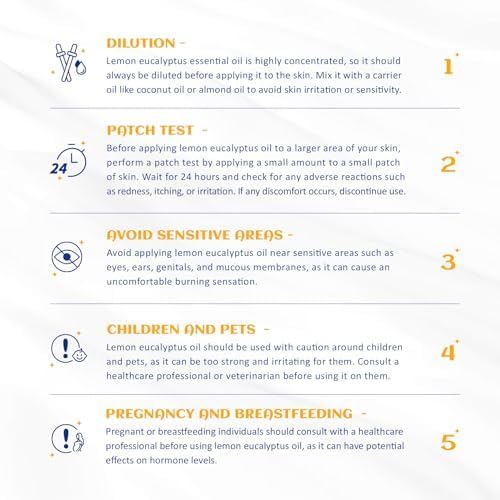 HIQILI Lemon Eucalyptus Oil, for Spary, Diffuser, Indoors, Outdoors, Garden, Yard, 100% Pure Natural - 1.01 Fl Oz