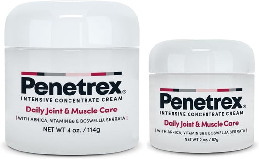 Penetrex Joint & Muscle Therapy Duo - Soothing Relief for Back, Neck, Hands, Feet & Nerves - Rub with Arnica, Vitamin B6 MSM & Boswellia - 2oz, 4oz