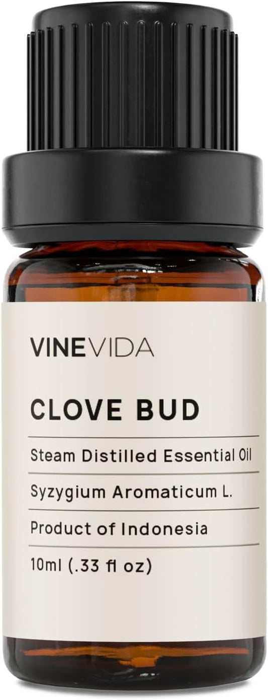 VINEVIDA Clove Essential Oil - Undiluted Clove Oil - Candle Scent - DIY Candle Scents - 10 mL for Candlemaking, Soap Making, Safe for Skin