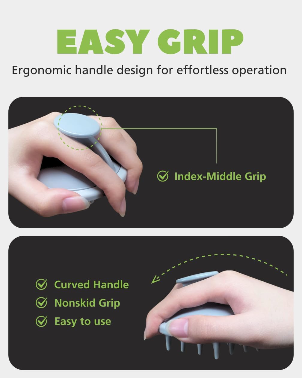 Scalp Hair Massager Shampoo Brush 2-Pack, Scalp Scrubber Set for Hair Growth and Deep Cleansing with Thick and Thin Bristles