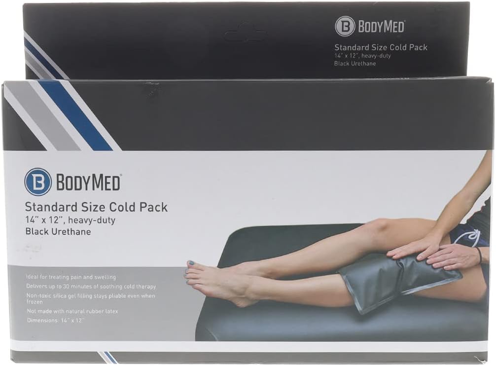 BodyMed Heavy Duty Reusable Urethane Ice Pack for Knee, Arm, Elbow, Shoulder, Back - Professional Grade Cold Therapy for Injuries, Aches, Swelling, Bruises, Sprains - 14 in. x 12 in. (Standard)