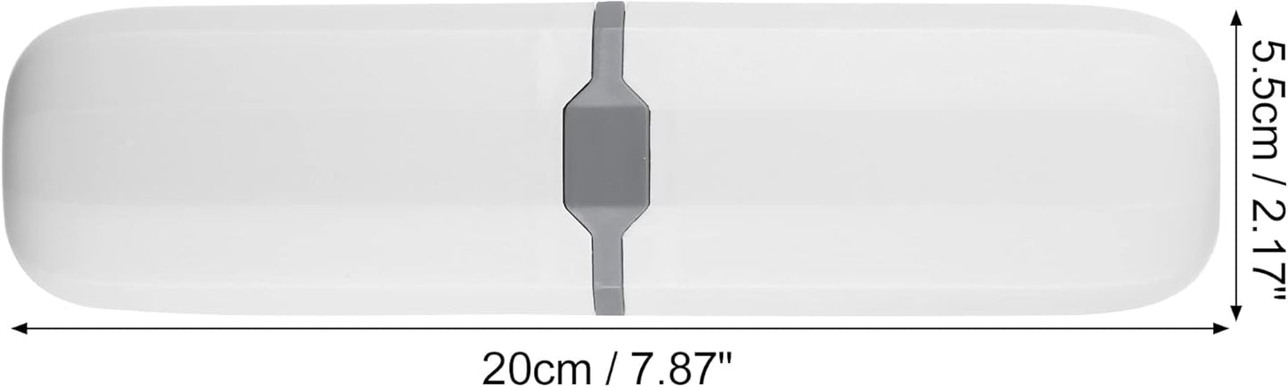 VOCOSTE Toothbrush Case, Traveling Toothbrush Holders Case, Plastic, White, 7.87"x2.17"