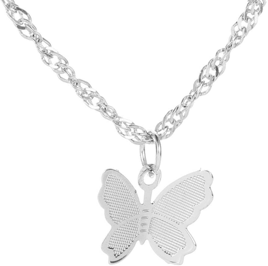Fashion Necklace with Butterfly Pendant Clavicle Chain Boho Necklaces Simple Choker Jewelry For Woman and Girls