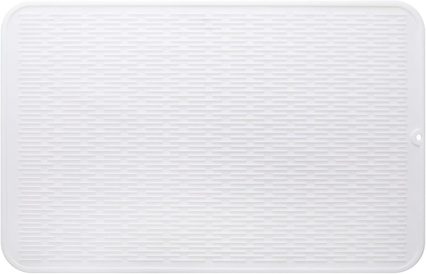 Silicone Dish Drying Mat for Multiple Usage,Easy clean,Eco-friendly,Heat-resistant Silicone Mat for Kitchen Counter or Sink,Refrigerator or Drawer Liner White 3XL 28 inches x 18 inches