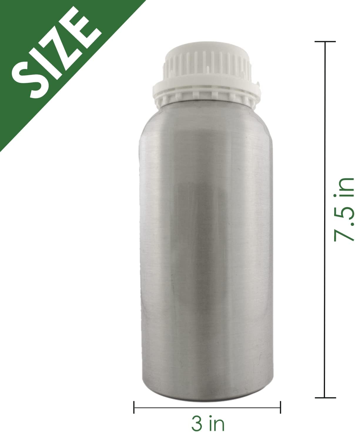 16 fl oz - Basil Essential Oil (100% Pure & Uncut), Aluminum Bottle - GreenHealth