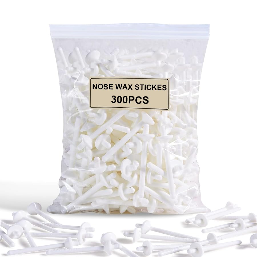 300 Pcs Wax Sticks, Nose Wax Kit Accessories, Waxing Sticks for Nostril Nasal Cleaning, Ear Face Eyebrows Hair Removal for Men Women