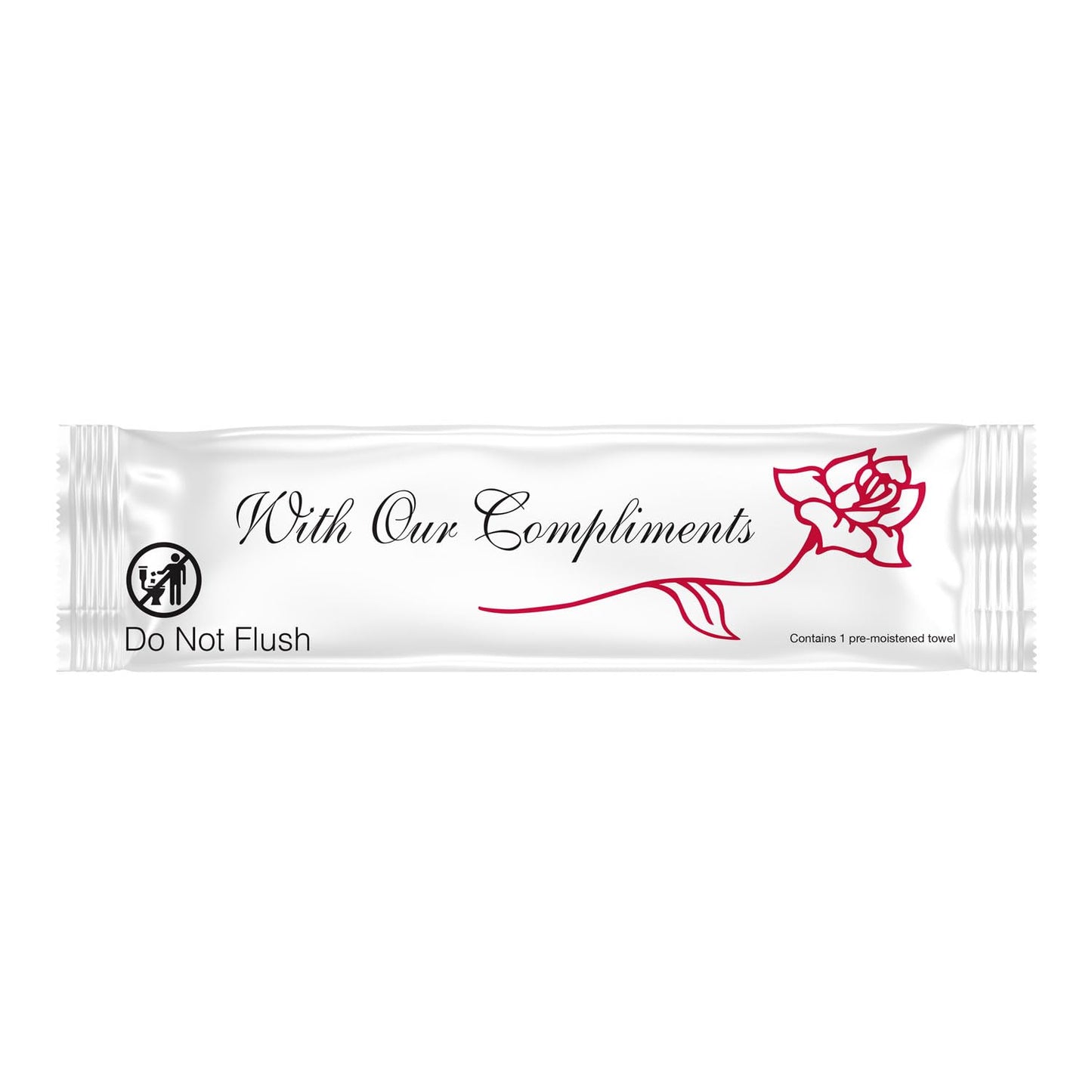 Diamond Wipes Pre-moistened Hand Wipes - “With Our Compliments” Logo 10x8” Extra Thick Lemon-Scented Pack of 500 Individually Wrapped Wet Wipes