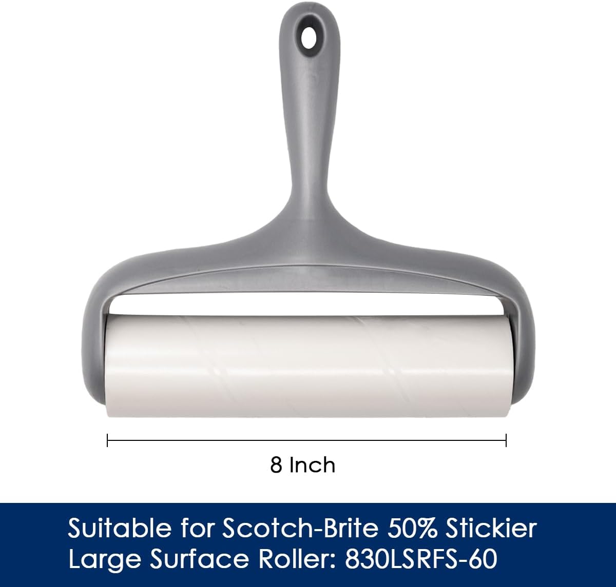 Large Surface Roller Refill for Scotch-Brite 50% Stickier Lint Roller, Works Great On Pet Hair (60 Sheets per Roll, 4 Pack)