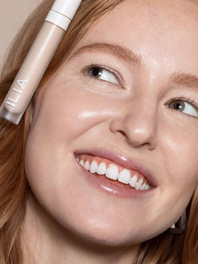 ILIA - True Skin Serum Concealer | Non-Comedogenic, Cruelty-Free, Vegan, Safe For Sensitive Skin, Reduces Appearance of Dark Circles + Blemishes (Mallow SC.25, 0.16 oz | 5 ml)