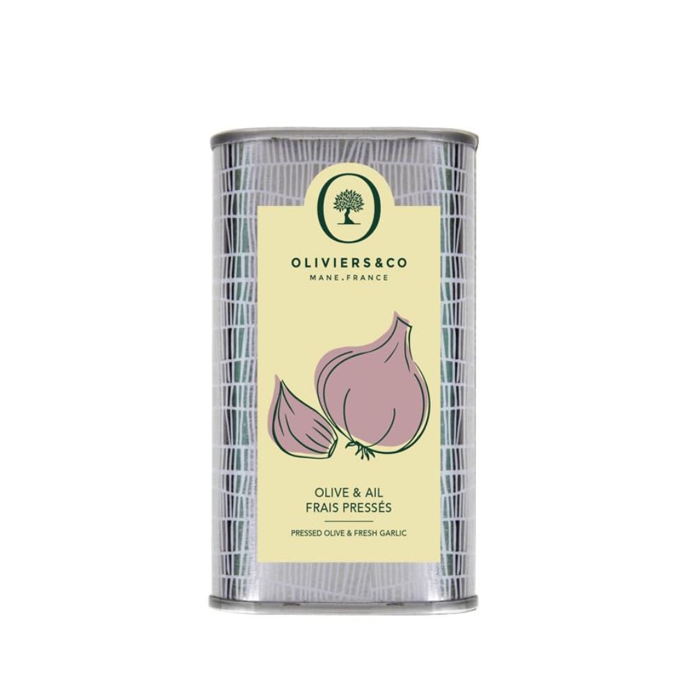 Fresh Garlic Olive Oil by Oliviers & Co. | Italian Extra Virgin Olive Oil for Cooking & Dipping | Gourmet Flavored EVOO, Cold Pressed, All-Natural (8.45 Fl Oz (Pack of 1), Fresh Garlic)