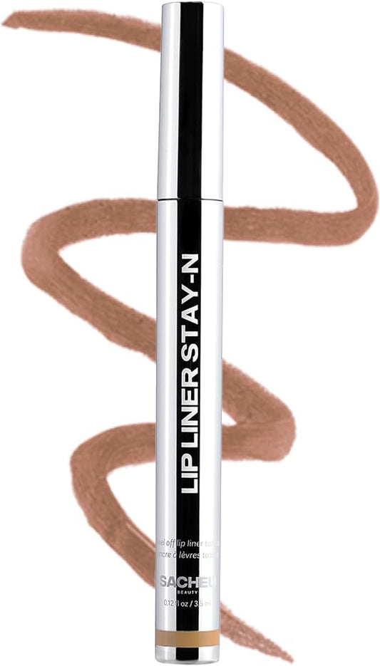 Sacheu Lip Liner STAY-N Peel Off Lip Stain — Long Lasting Matte Lip Tattoo Transfer Proof Lipstain Infused with Hyaluronic Acid & Vitamin E for All Skin Types — Vegan & Cruelty-Free, MUAH-VE