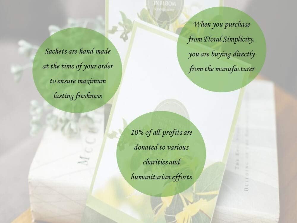 Rose Petals Scented Sachets Pack of 6, Spring and Summer - Long-Lasting Scented Bags, Home Fragrance, Air Freshener & Deodorizer for Closet, Room, Drawer, or Cars, Made in USA