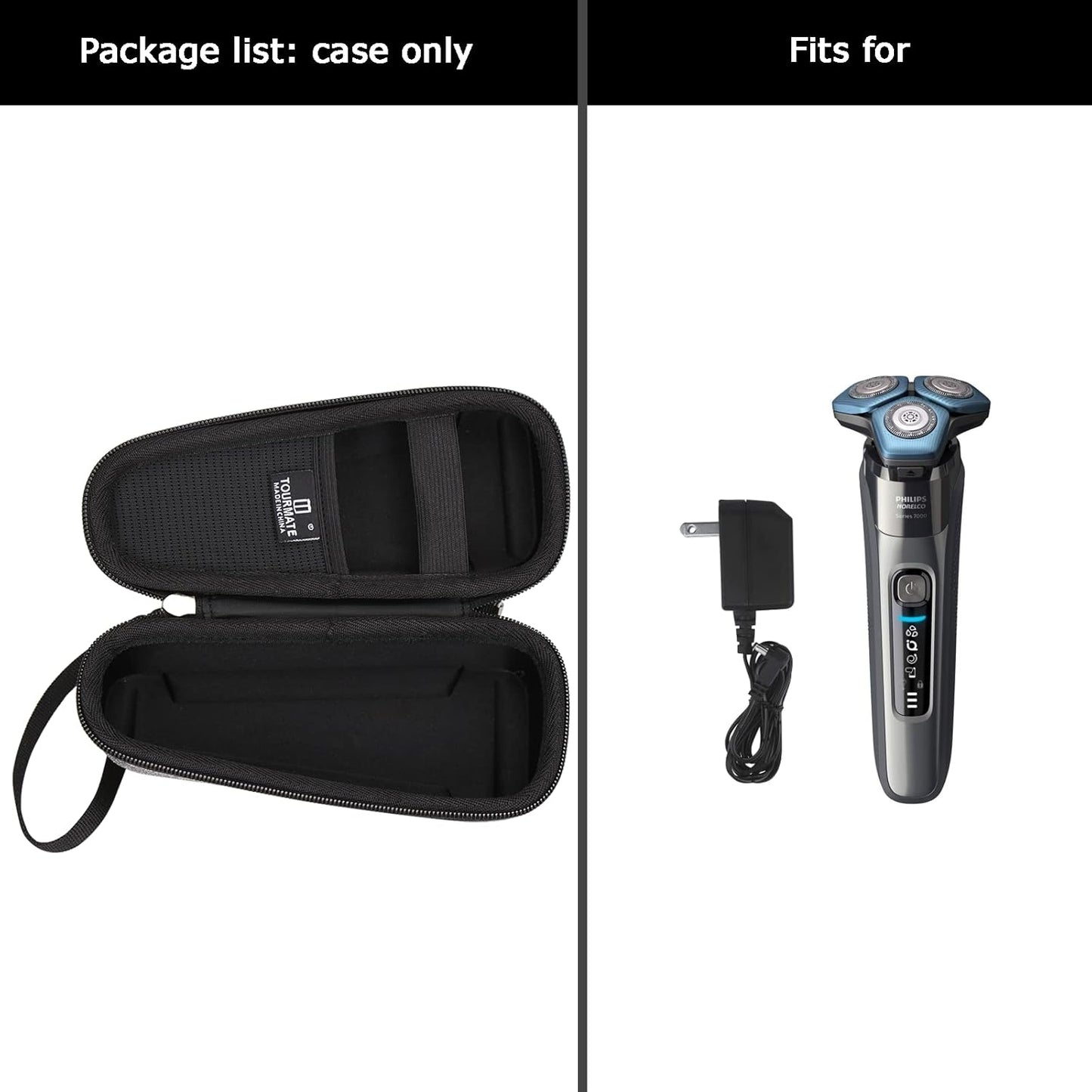 Hard Storage Case for Krovena Women Electric Shaver/Blippish Norelco Men Shaver Series 2100 2300 3500 6800 3100 5500 5100 5300 5700 6880 7000 7100 7200 Wet Dry Rotary Shaver (Case Only)