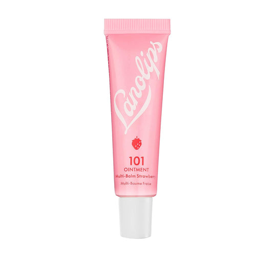 Lanolips 101 Ointment - Lanolin Lip Balm for Smooth, Hydrated & Healthy Lips - Multipurpose Lip Ointment with Lanolin Oil for Dry Lips, Cuticles & More - Strawberry (0.52 oz)