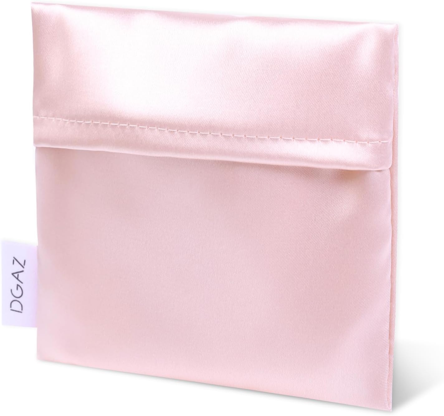 DGAZ Silk Sanitary Napkin Storage Bag, Period Bag for Teen Aged Girls, Portable Period Bag for Panty Liners/Menstrual Cup/Small Tampons，Mini Makeup Bag for Purse(Pink)