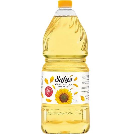 Safya - 100% Pure Sunflower Oil, (2 L) 67.6 Fl Oz