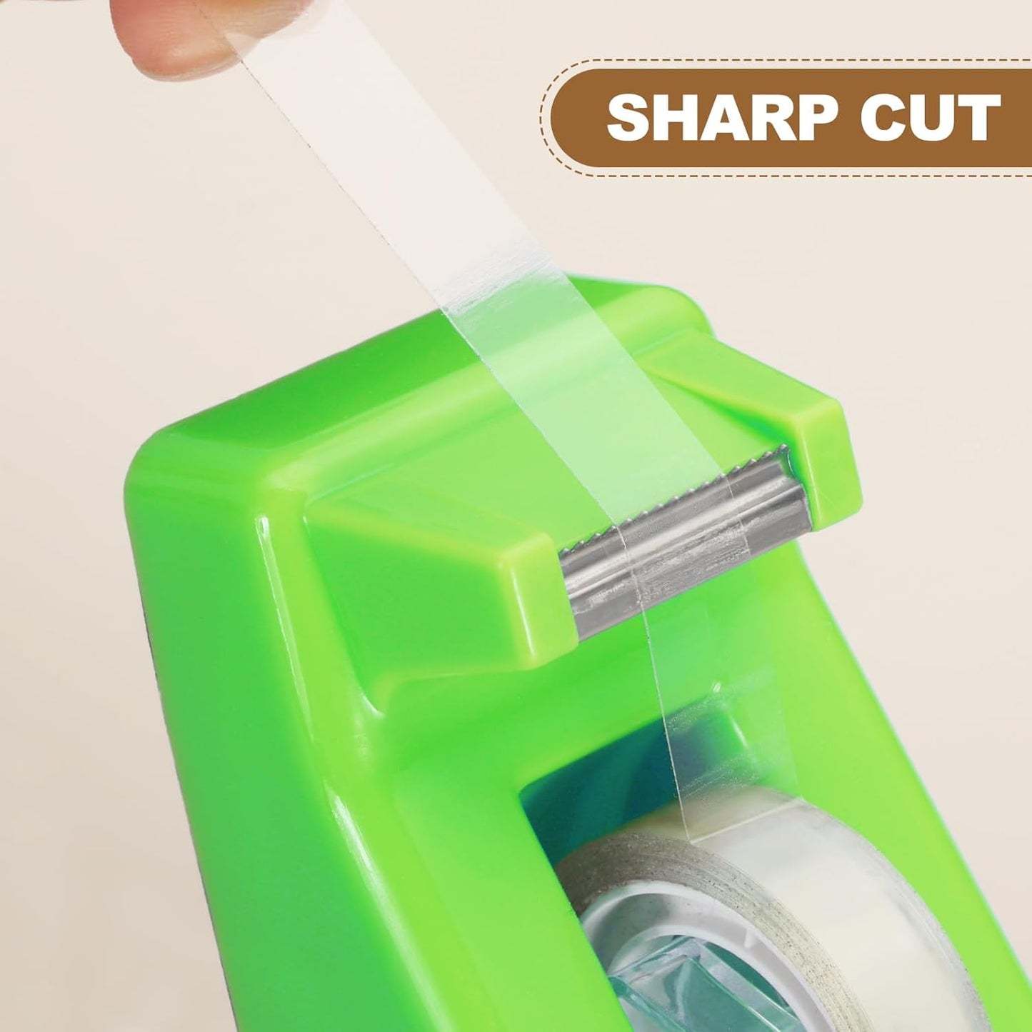 PATIKIL 2pcs Tape Dispenser Desk, Small Tape Dispenser Cute Desktop Dispenser Holder for Tape Office Desktop, Green