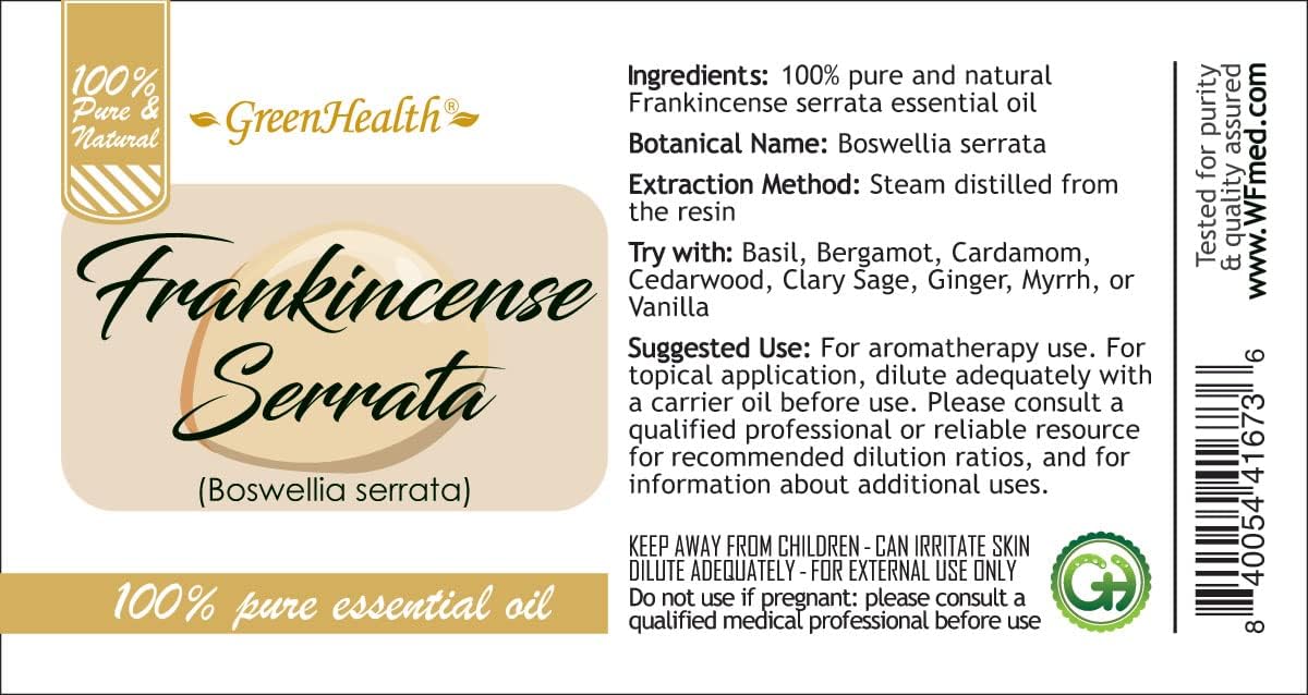 16 fl oz - Frankincense Essential Oil (100% Pure & Uncut), Aluminum Bottle - GreenHealth