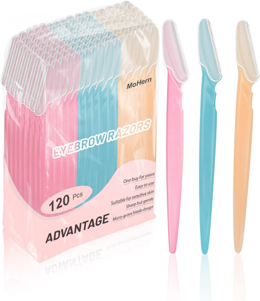 Eyebrow Razor for Women, 120 Pcs Dermaplaning Tool for Face Professional, Face Razor for Women Facial Hair Remover