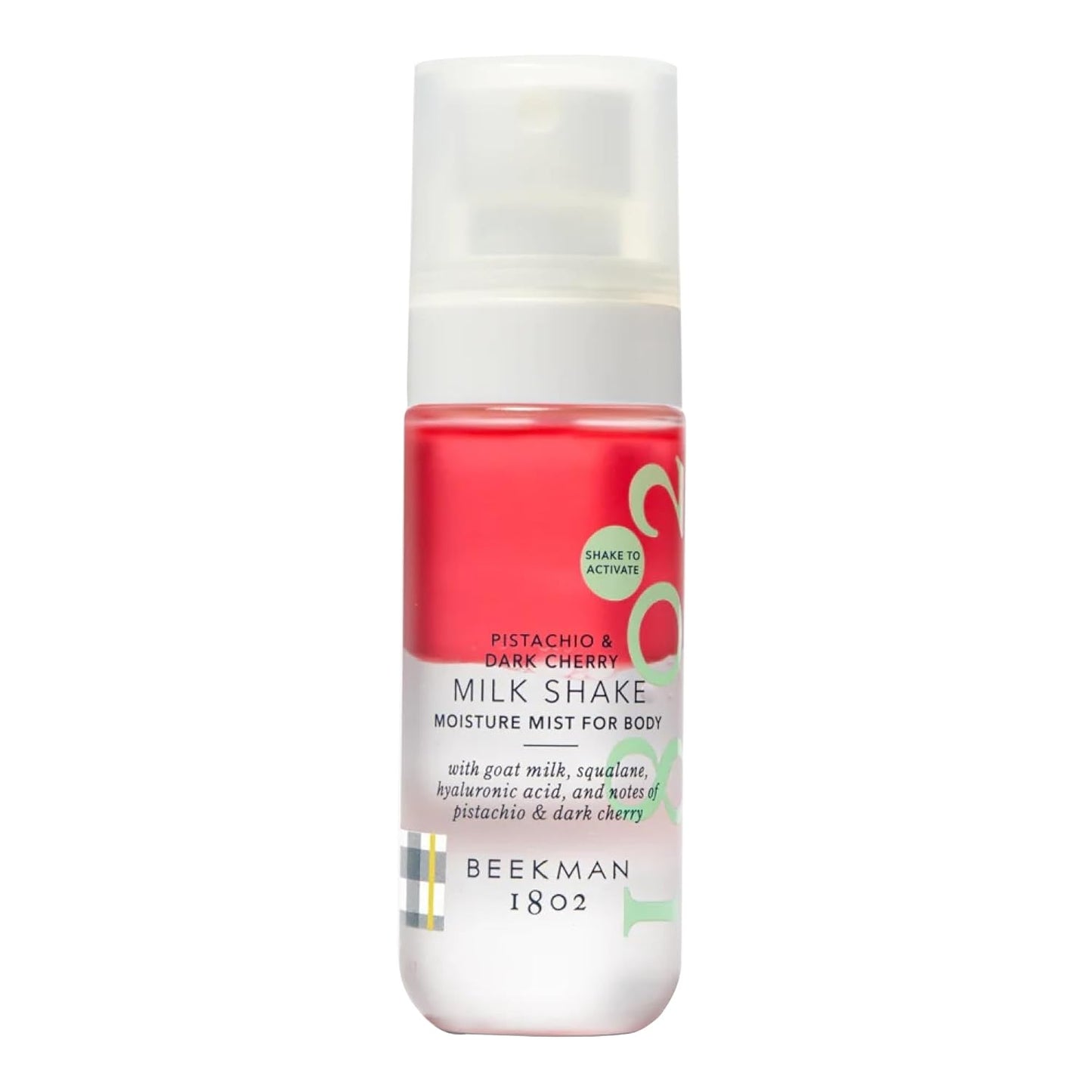 Beekman 1802 Milk Shake Body Mist - Pistachio & Dark Cherry 2 fl oz - Hyaluronic Acid, Jojoba Oil, Instantly Moisturizes, Hydrates & Softens, Good for Sensitive Skin, Cruelty Free