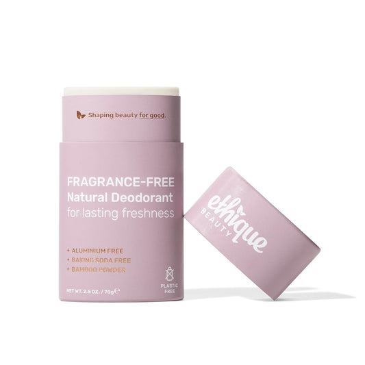 Ethique Minimalist Unscented Deodorant Stick for Men & Women - Natural Aluminum-Free, Plastic-Free, Vegan, Cruelty-Free, Eco-Friendly, 2.47 oz (Pack of 1)