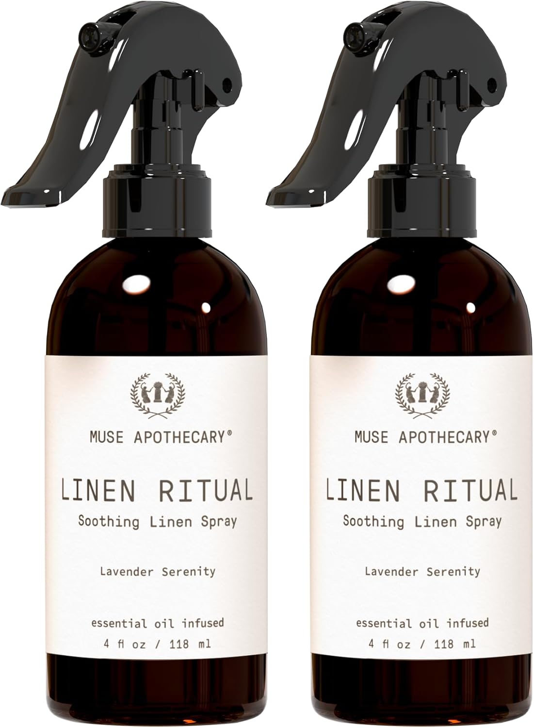Muse Apothecary Linen Ritual - Aromatic, Soothing, and Relaxing Linen Spray for Bedding, Laundry and Fabric Spray Freshener - Infused with Aromatherapy Essential Oils - Lavender Serenity