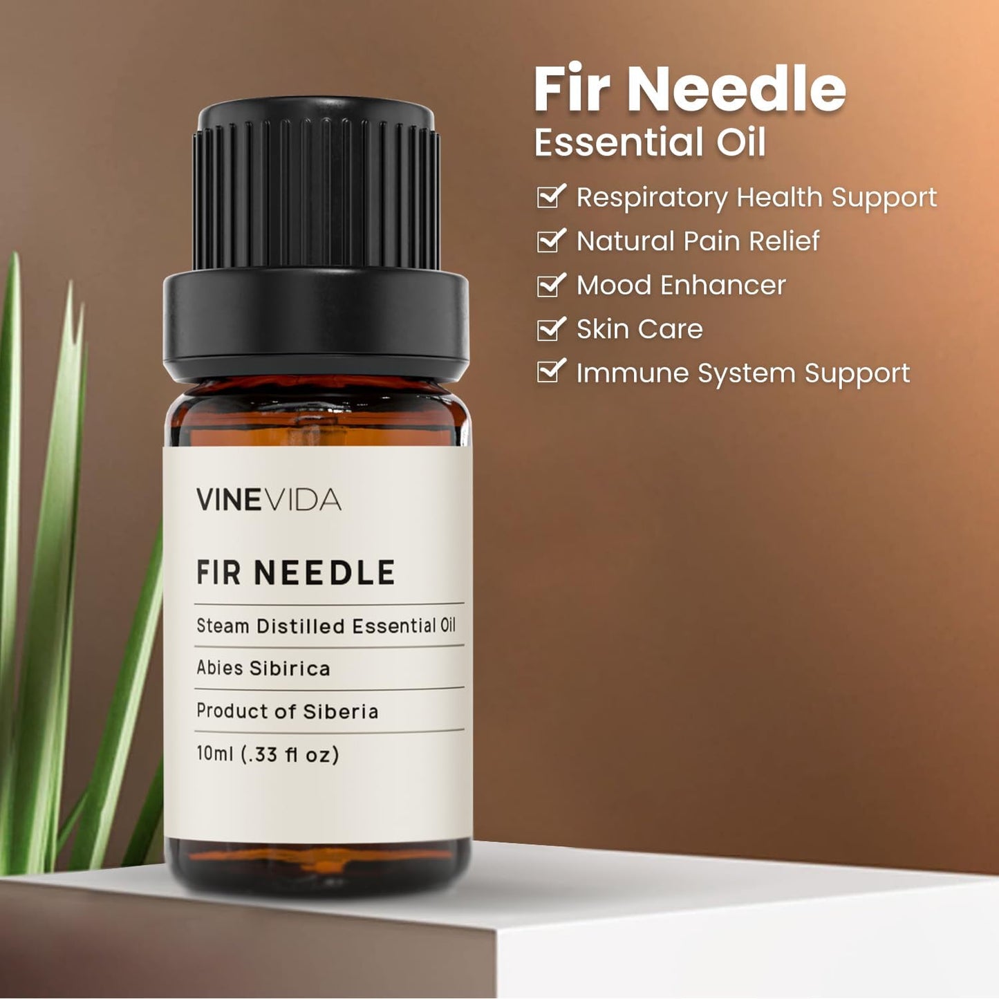 VINEVIDA Fir Needle Essential Oil 10 mL - Undiluted Candle Oil Scent for DIY Candlemaking and Soap Making - Safe for Skin