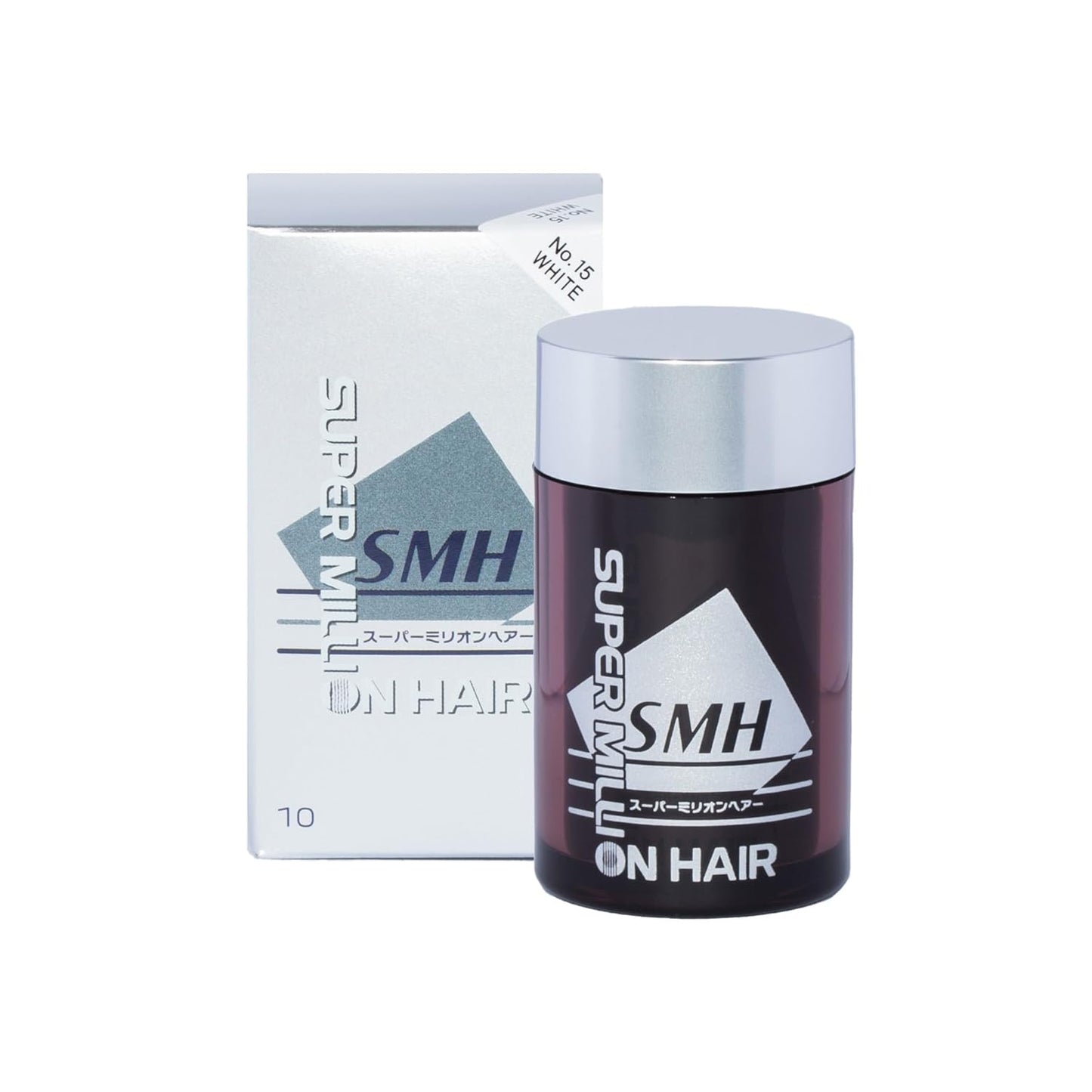 SMH Hair Fibers MADE IN JAPAN – Instantly Conceals Thinning Hair –Long-Lasting, Natural Look – Sweat, Water & Wind Resistant – For Men & Women (10g, White)