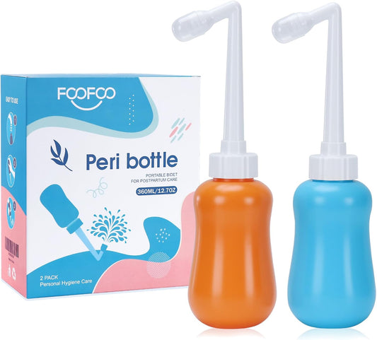 2 Pack Peri Bottle for Postpartum Care, Perineal Recovery and Cleansing After Birth, Personal Hygiene Bidet, 12.7OZ