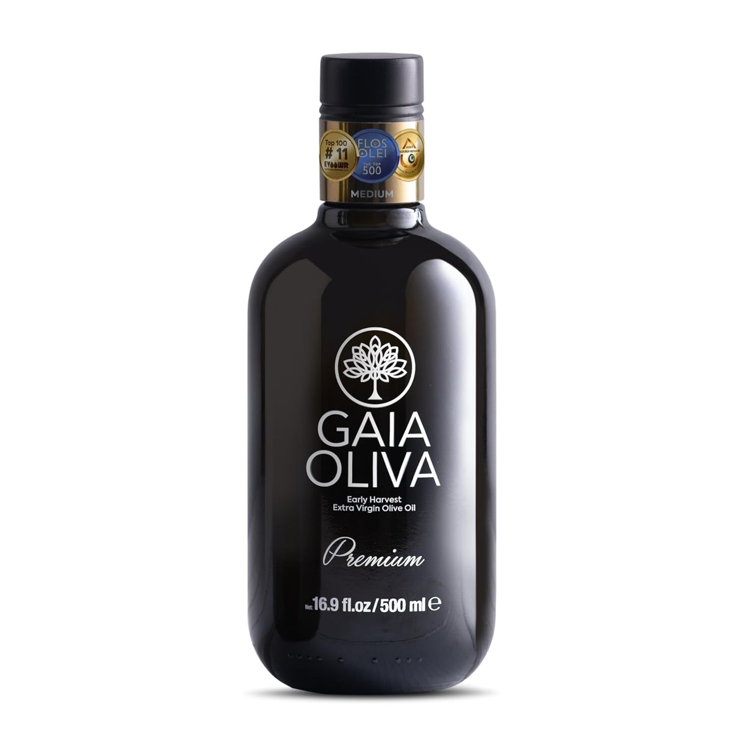 Gaia Oliva Cold Press Extra Virgin Olive Oil, Early Harvest Fruity Flavor Fresh Premium Olive Oil from Aegean Region, Aeite De Oliva Extra Virgen, Awardwinning - 500ml