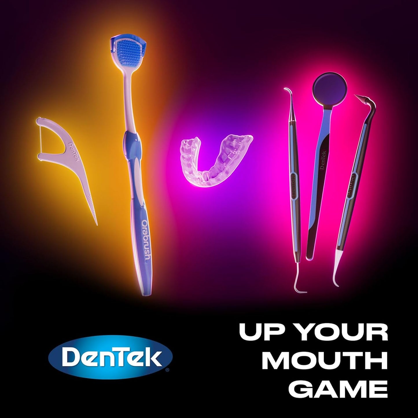 DenTek Orabrush Tongue Scraper, Gentle Tongue Cleaner Brush for Fresh Breath, 2 Count