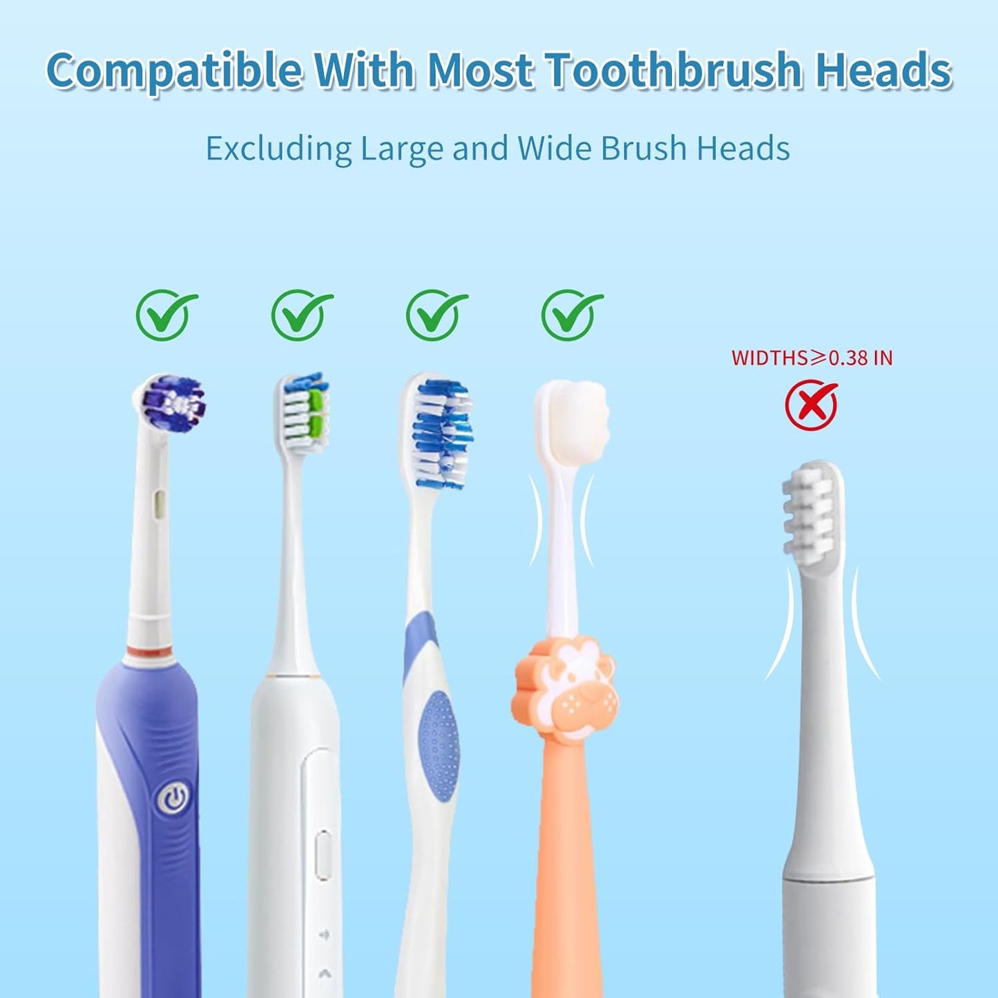 UV Toothbrush Sanitizer and Holder, Wall-Mounted Electric Toothbrush Cleaner with Air Drying & Countdown Timer, Long Battery Life, USB Rechargeable, 4 Slots Bathroom Toothbrush Holders