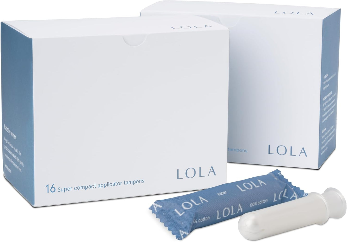 LOLA Super Organic Cotton Tampons, 32 Count - Super Non-Toxic Tampons, Period Feminine Hygiene Products, HSA FSA Approved Products Feminine Care
