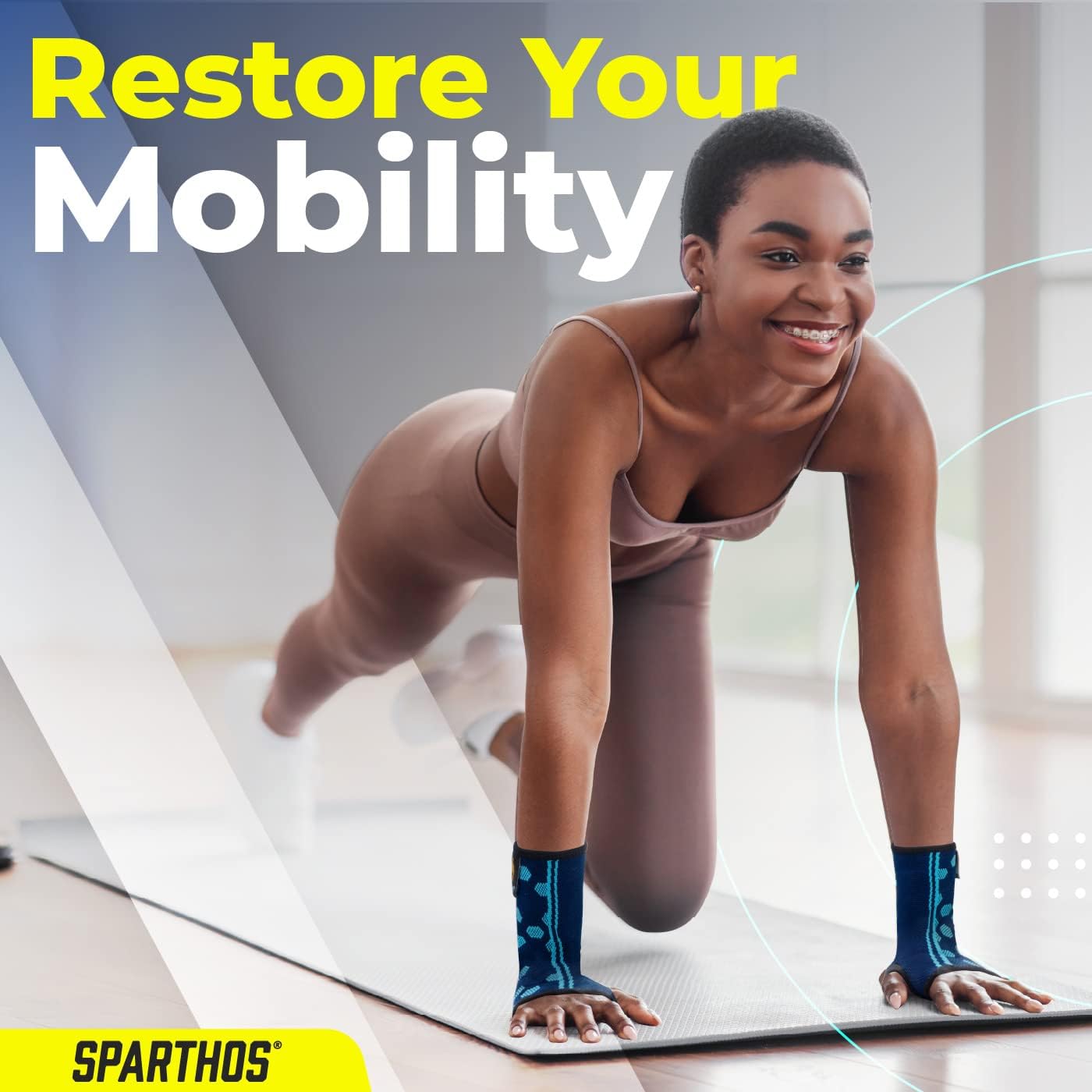 Sparthos Wrist Support Sleeves (Pair) – Medical Compression for Carpal Tunnel and Wrist Pain Relief – Wrist Brace for Men and Women – Made from Innovative Breathable Elastic Blend