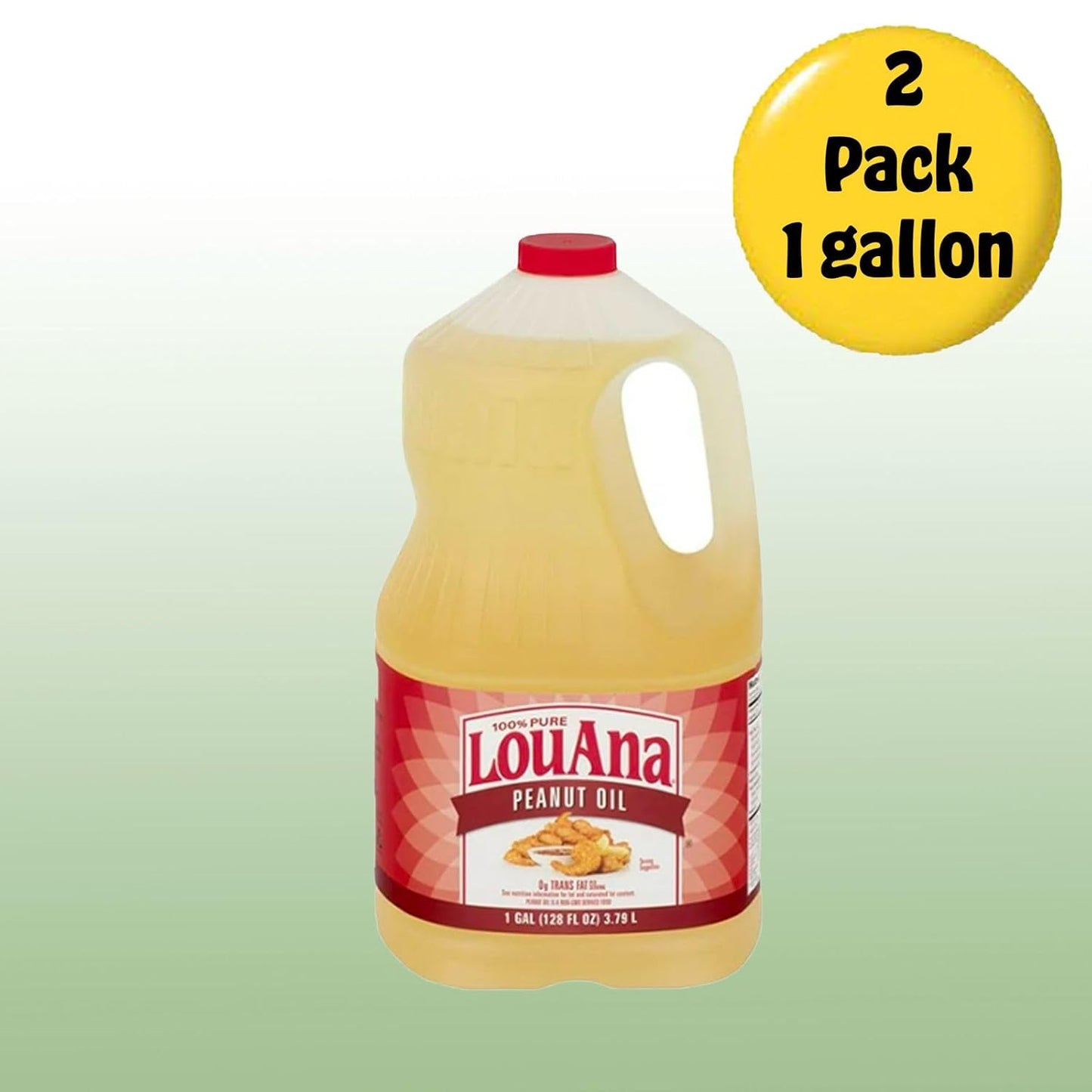 Pure Peanut Oil 1 Gallon (128 fl oz) Plastic Bottles 2 Pack