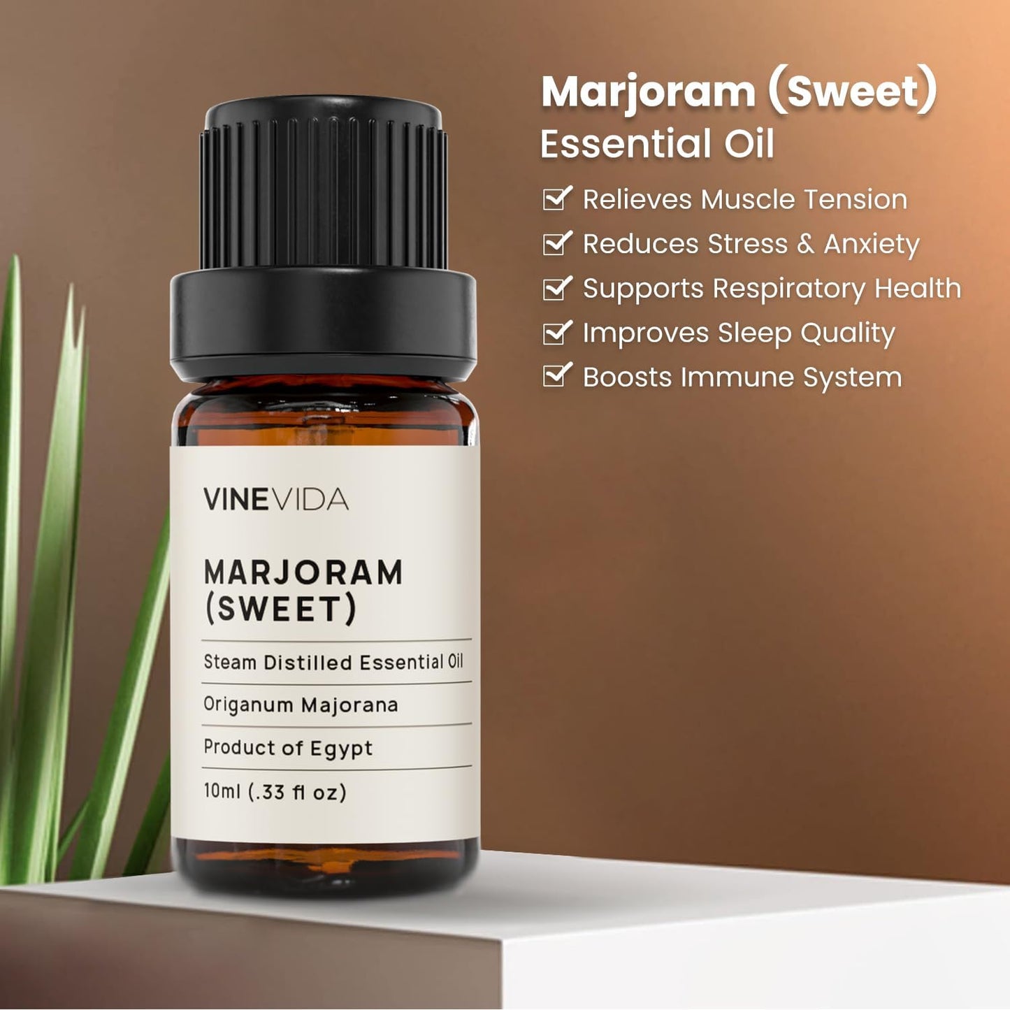 VINEVIDA Marjoram Essential Oil - Undiluted, 10 mL - Marjoram Scent - DIY Candle Scents & Soap Making