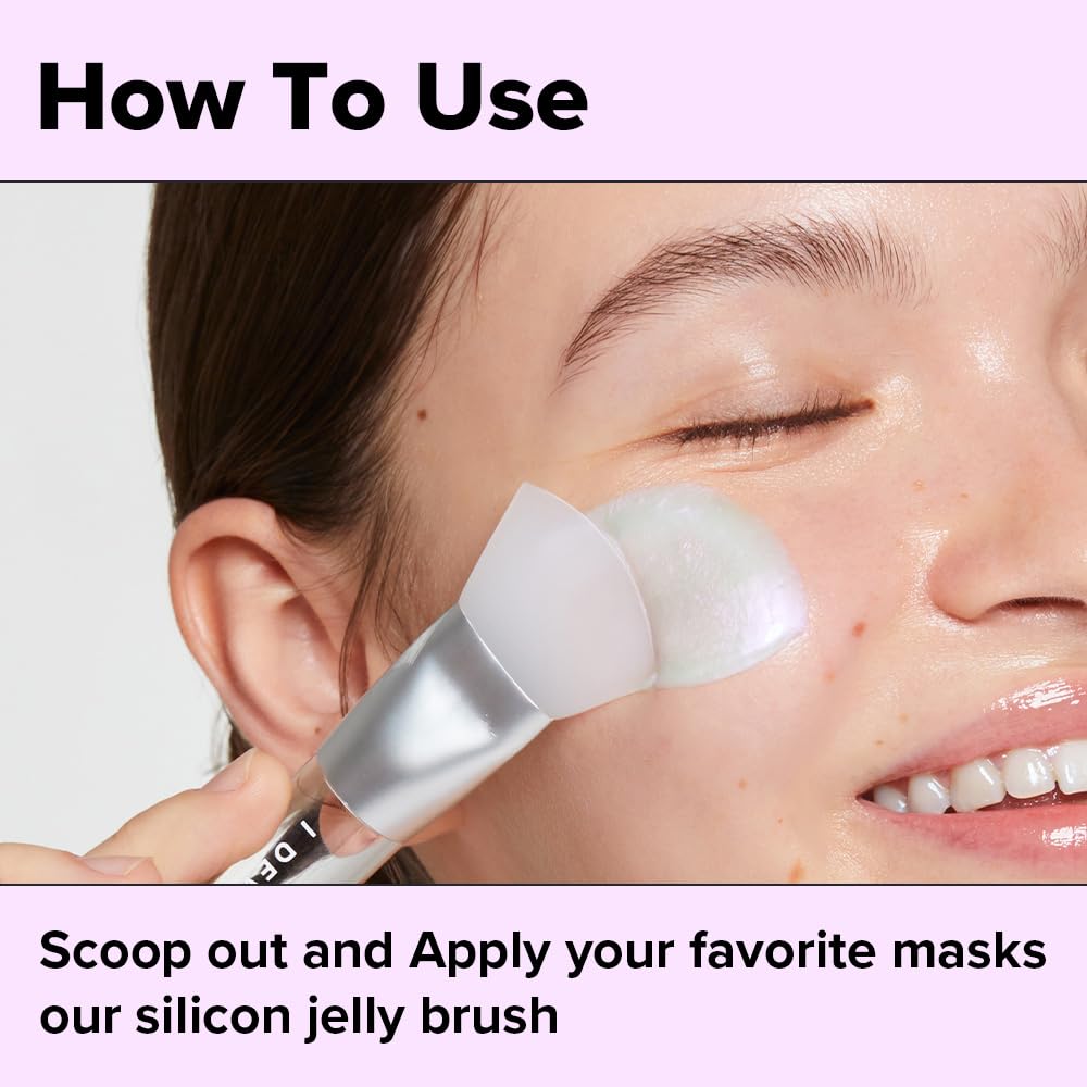 I DEW CARE Soft Facial Tool - Silicone Face Mask Brush | Wash Off, Lotion Applicator, Professional Skin Care Jelly Spatula, Cruelty-free, Hygienic, Compact Size, Clay Mud Peel Off Mask