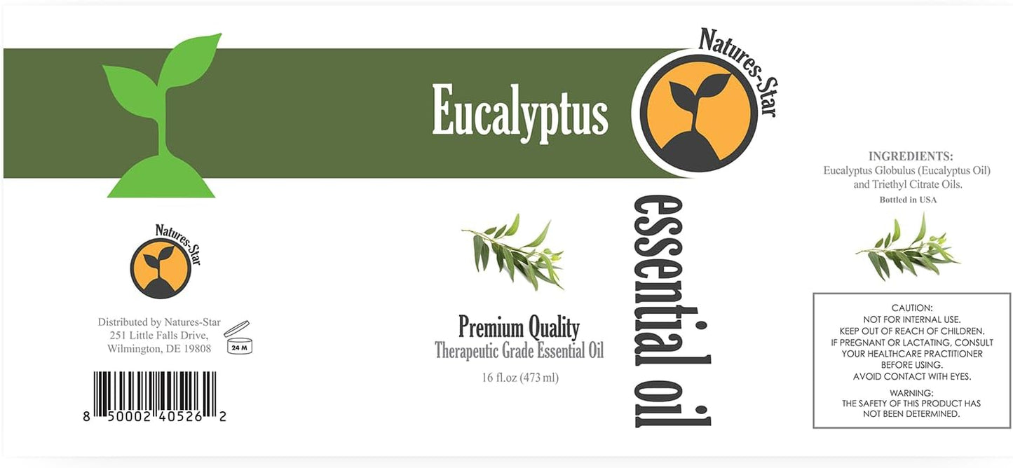 16oz Eucalyptus Essential Oil, Therapeutic Grade, Candle Making, Candle Scents, Soap Making, Aromatherapy Oil - Eucalyptus Scent