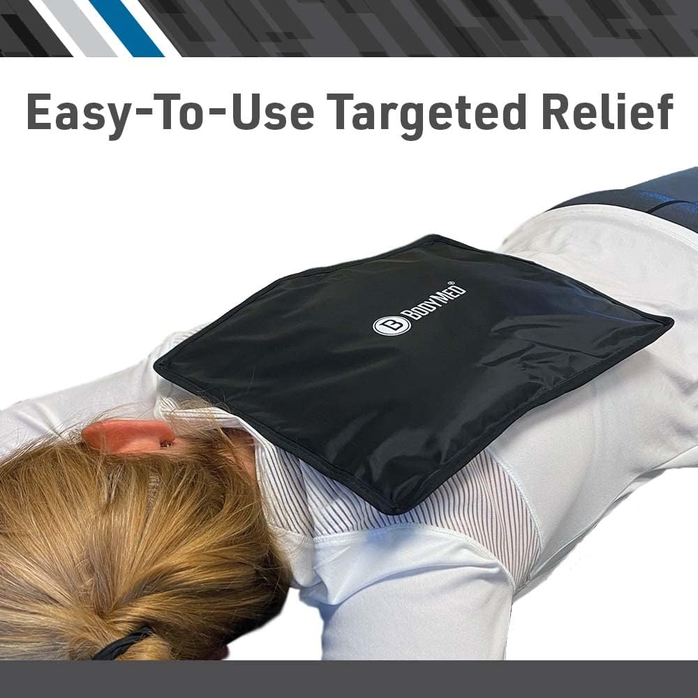 BodyMed Reusable Gel Ice Pack Cold Compress for Back, Shoulder, Neck, & Knee - Professional Grade Cold Therapy for Injuries, Aches, Swelling, Bruises, Sprains - 21 in. x 11 in. (Oversize)