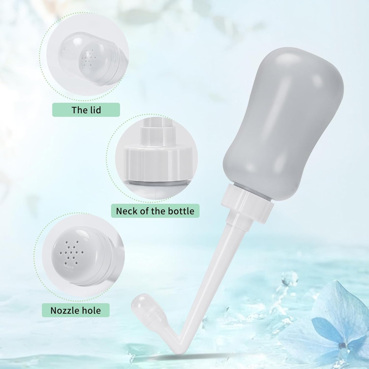 Peri Bottle for Postpartum Care, Postpartum Essentials, Feminine Care 12 oz Gray (Gray)