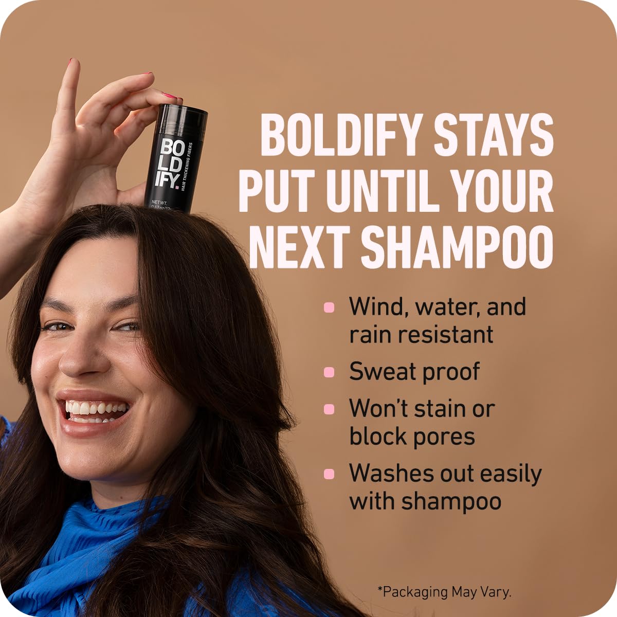 BOLDIFY Hair Fibers (28g) - Fill In Thinning and Fine Hair for an Instantly Fuller, Thicker Look - 14 Shades for Women & Men - Dark Gray