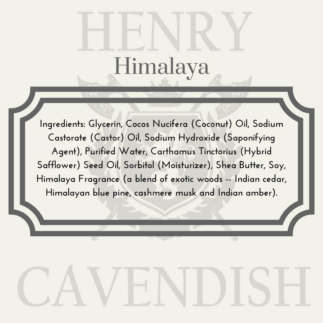 Henry Cavendish Himalaya Shaving Soap with Shea Butter & Coconut Oil. Long Lasting 4 oz Puck Refill. Mens Shave Soap. All Natural. Rich Lather, Smooth Comfortable Shave. For Ladies and Gentlemen.