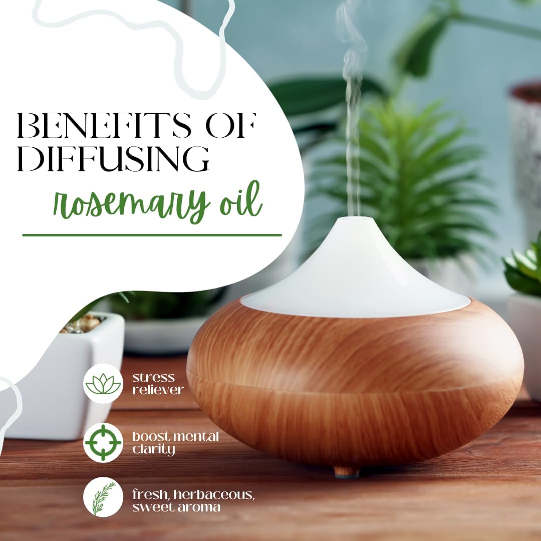 2 Bottles - 16 fl oz Rosemary Essential Oil (100% Pure & Uncut), Aluminum Bottle - GreenHealth