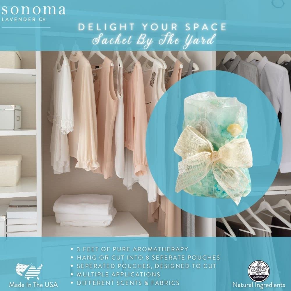 Sonoma Lavender Co, Sachet by The Yard, Fresh Ocean Air Fragrance, Essential Oils, for Home, Bath Room and Closet