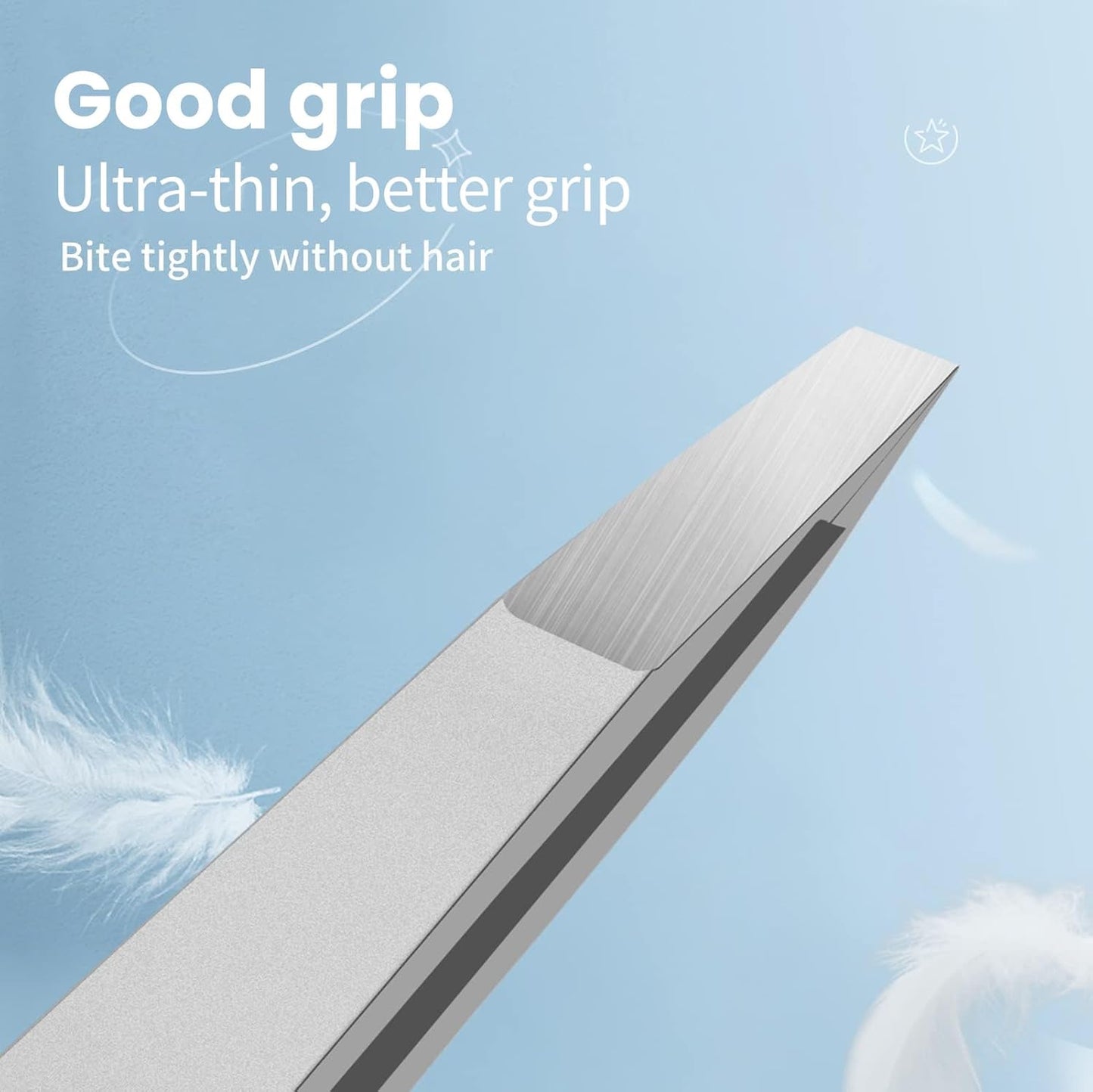 Eyebrow Hair Removal Tweezers, Slant Tweezer Handmade Professional Eyebrow Facial & Hair Remover Better closure Stainless Steel