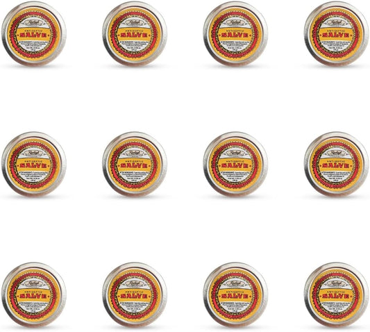 Rawleigh Antiseptic Yellow Salve Small Tin: 0.96 oz, Natural, Multi-Purpose Ointment Soothes Skin Cuts, Bruises, Irritations, with Turpentine, Phenol, Cottonseed Oil, Original Formula - Pack of 12