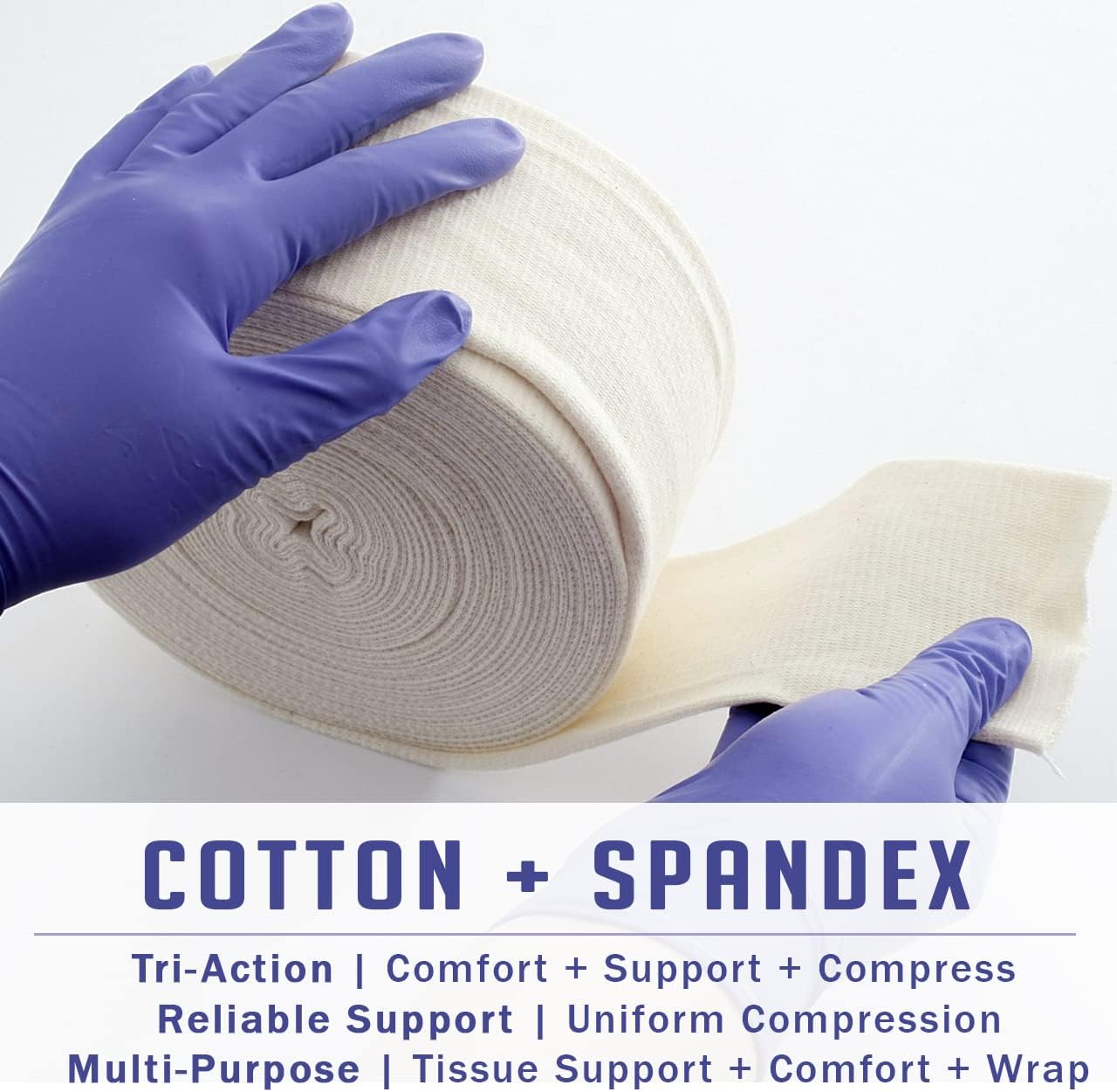 EVERLIT Elasticated Tubular Support Bandage | Stockinette Tubing for Large Arm, Knees, Legs | Light to Moderate Compression Bandage Roll For Tissue Support (Size C | 2.75" x 11 yd)